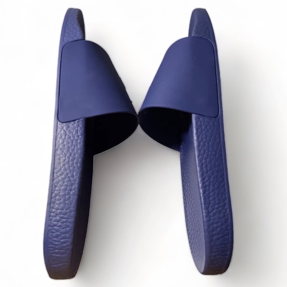 🖤🖤 NWT Polo Ralph Lauren Men’s Pony Slides Sandals Blue With Red Pony - Picture 5 of 6